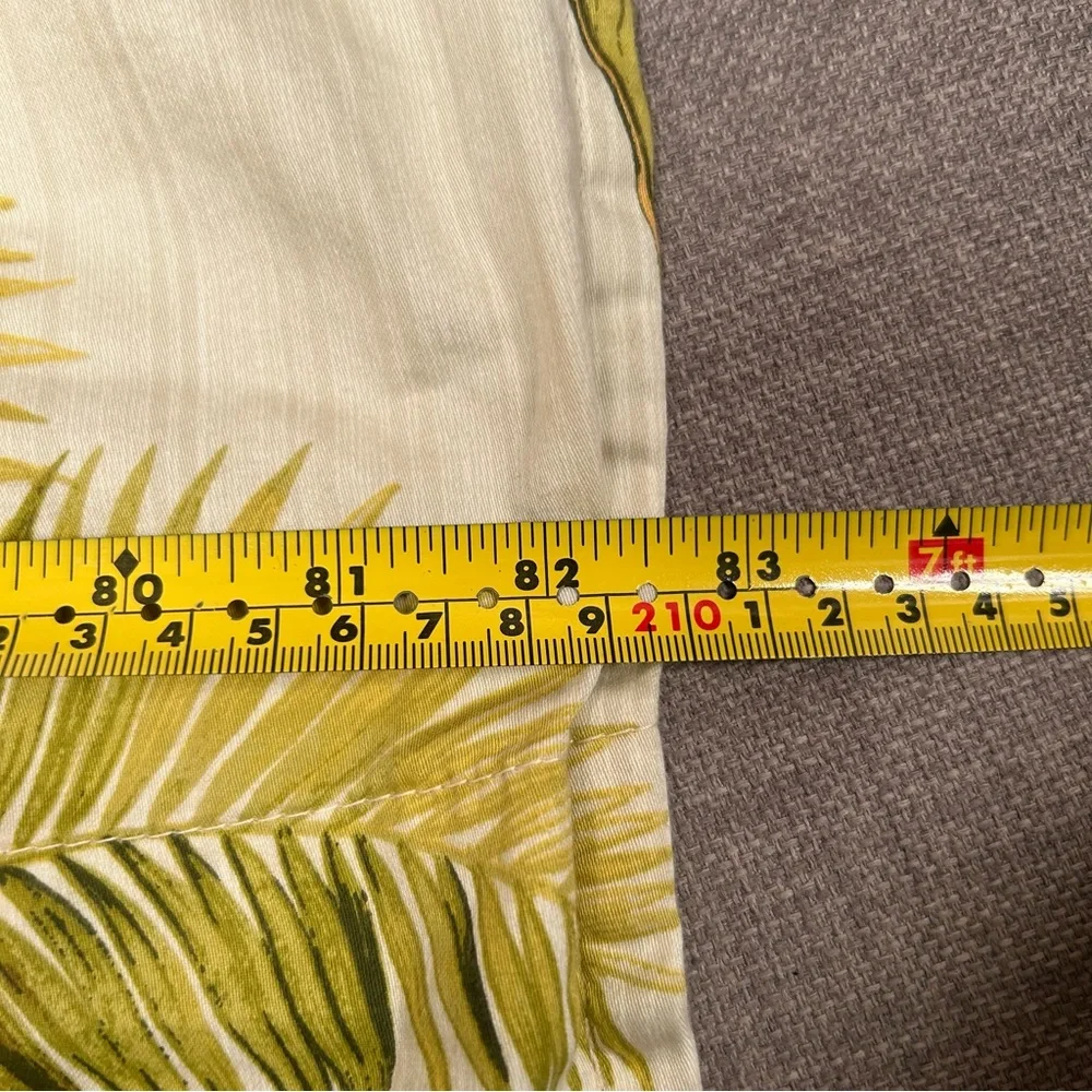 TOMMY BAHAMA Island Botanical Window Lined Valance Tropical Leaves#0901258B